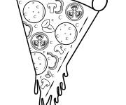 Coloriage Une pizza fromage mozzarella app&eacute;tissant