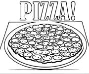 Coloriage Une pizza tortilla ronde