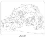 Coloriage Age pr&eacute;histoire Playmobil