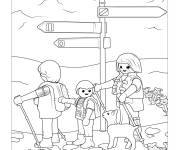 Coloriage Aventuriers dans la montagne Playmobil