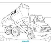 Coloriage Camion &agrave; benne Playmobil