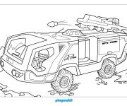 Coloriage Camion des agents Playmobil