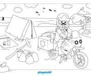 Coloriage Camping sur la plage Playmobil