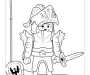 Coloriage Cavalier Playmobil