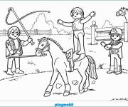 Coloriage Cavalier professionnel du Playmobil