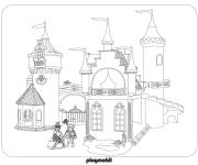 Coloriage Chateau du roi Playmobil