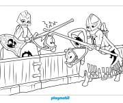 Coloriage Chevaliers Playmobil