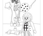 Coloriage Clown et jouets Playmobil