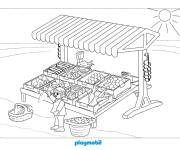 Coloriage Grocerie de Playmobil