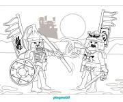Coloriage Guerrier mongoliens de Playmobil