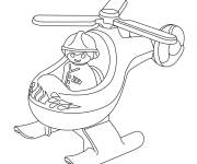 Coloriage H&eacute;licopt&egrave;re de Playmobil