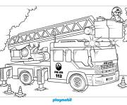 Coloriage Jouet camion des pompiers de Playmobil
