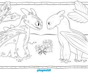 Coloriage Krokmou de Playmobil