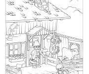 Coloriage La ferme Playmobil