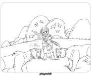 Coloriage La pr&eacute;histoire du monde Playmobil