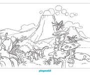 Coloriage La vie des dinosaures Playmobil