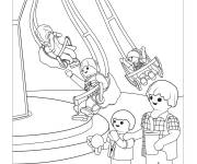 Coloriage Le man&egrave;ge de Playmobil