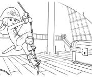 Coloriage Le Pirate Ruby Super Four de Playmobil