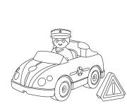 Coloriage Le policier de Playmobil en mission