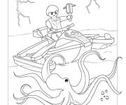 Coloriage Le quad en mission de Playmobil