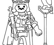 Coloriage Le roi avec son perroquet de Playmobil