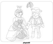 Coloriage Le roi et la reine de Playmobil