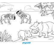 Coloriage Les animaux sauvages de Playmobil