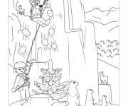 Coloriage Les aventures de la montagne Playmobil