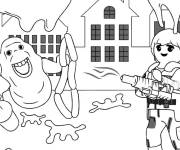 Coloriage Les h&eacute;ros de Playmobil attaquent les fant&ocirc;mes