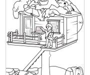 Coloriage Maison dans l'arbre Playmobil