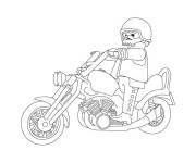 Coloriage et dessins gratuit Motard de Playmobil à imprimer