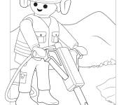 Coloriage Ouvrier de construction Playmobil