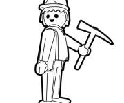 Coloriage et dessins gratuit Ouvrier en chantier Playmobil à imprimer