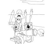 Coloriage Pirate et son canon de Playmobil