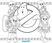 Coloriage Playmobil chasseurs de fantômes