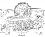 Coloriage Primeur de Playmobil