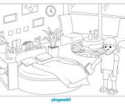 Coloriage Une belle chambre de Playmobil