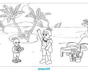 Coloriage Vacances d'été Playmobil
