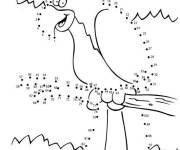 Coloriage et dessins gratuit Aigle points &agrave; relier à imprimer