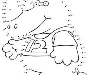 Coloriage et dessins gratuit Animal de serie anim&eacute; points &agrave; relier à imprimer