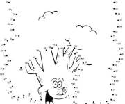 Coloriage et dessins gratuit Arbre de points &agrave; relier à imprimer
