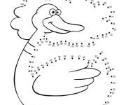Coloriage et dessins gratuit Canard souriant points &agrave; relier à imprimer