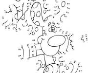Coloriage et dessins gratuit Chien rigolo points &agrave; relier à imprimer