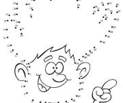 Coloriage Compl&eacute;ter le dessin de ce gar&ccedil;on par lier les points