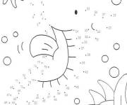 Coloriage Cr&eacute;ature marine maternelle points &agrave; relier
