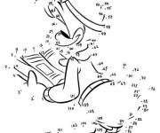 Coloriage Daisy Duck de Disney points &agrave; relier