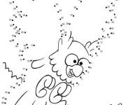 Coloriage Flocon points &agrave; relier
