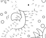 Coloriage Fond marin points &agrave; relier