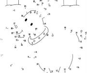 Coloriage l'&eacute;l&eacute;phant rigolo points &agrave; relier
