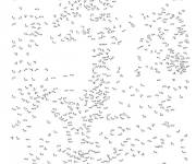 Coloriage Num&eacute;ro de 1 a 600 points &agrave; relier pour adulte